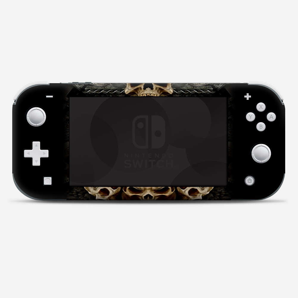 Skins Decals wrap for Nintendo Switch Lite - Wicked Skulls Tattooed