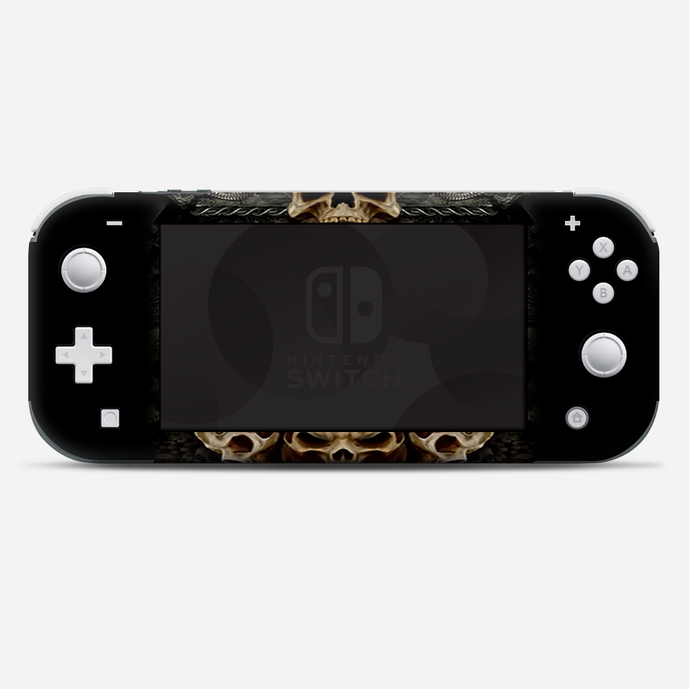 Skins Decals wrap for Nintendo Switch Lite - Wicked Skulls Tattooed