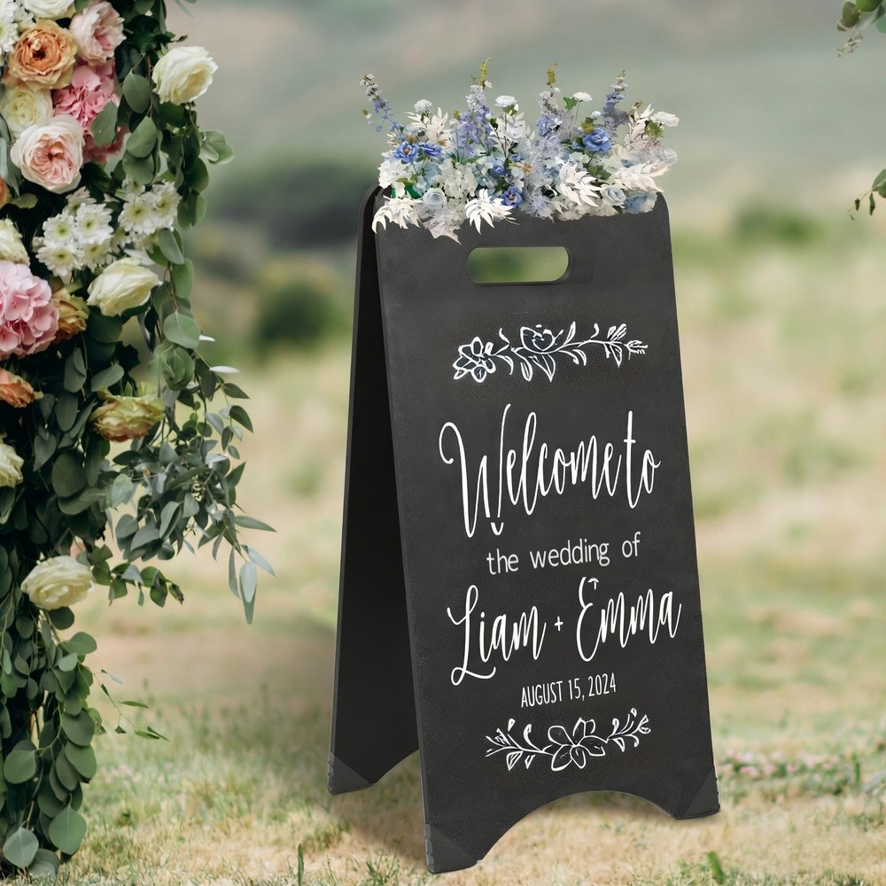 A-Frame Chalkboard 15"×30" Double-Sided Sandwich Chalkboard- Foldable Sturd