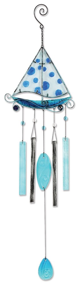 Sunset Vista Design Studios Beach Collection Wind Chime, Sailboat