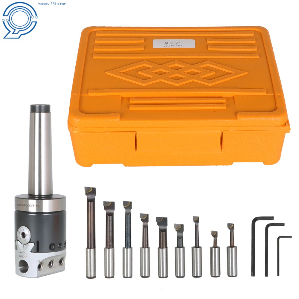 BORING TOOL SET 2" HEAD, 3MT SHANK & 1/2" BORING BAR SET