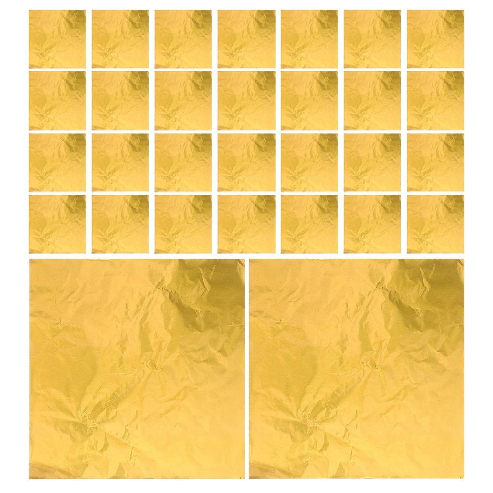 300 Pcs Backing Foil Sheets Homemade Candy Wraps Golden Chocolate Wrapper