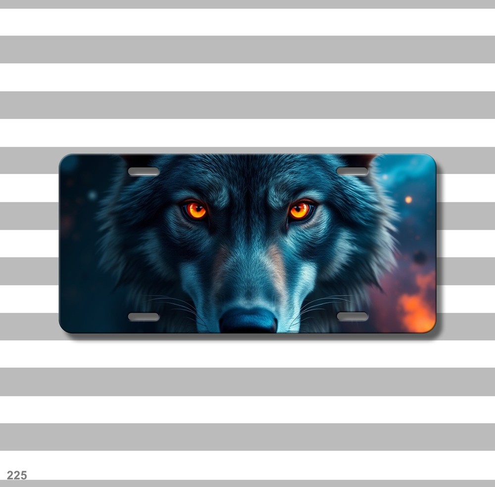 Unique Wolf License Plate Personalized Front Bumper Plate Holiday Gift