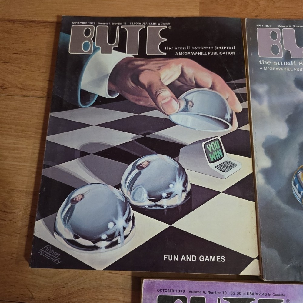 Lot of 7 Vintage BYTE Magazines from 1979 Retro Computing lisp
