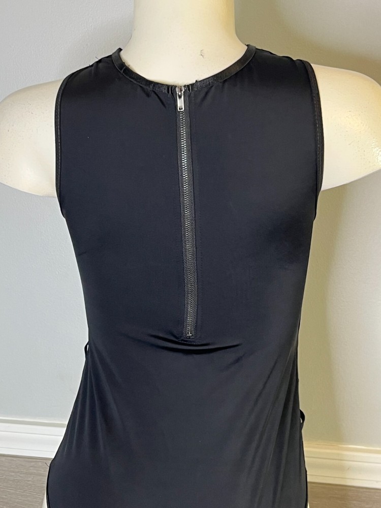 Bodysuit Teddy Black Second Skin Stretch Size Small