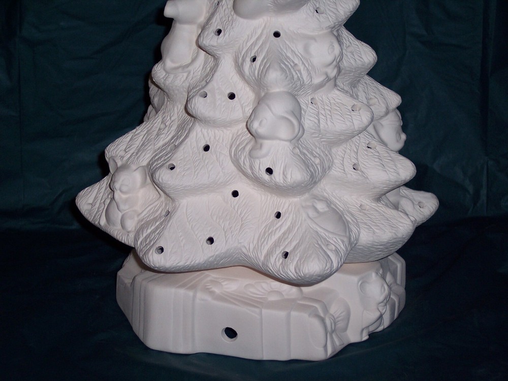 Ceramic Bisque Ready to Paint Mouse Tree with Light Kit