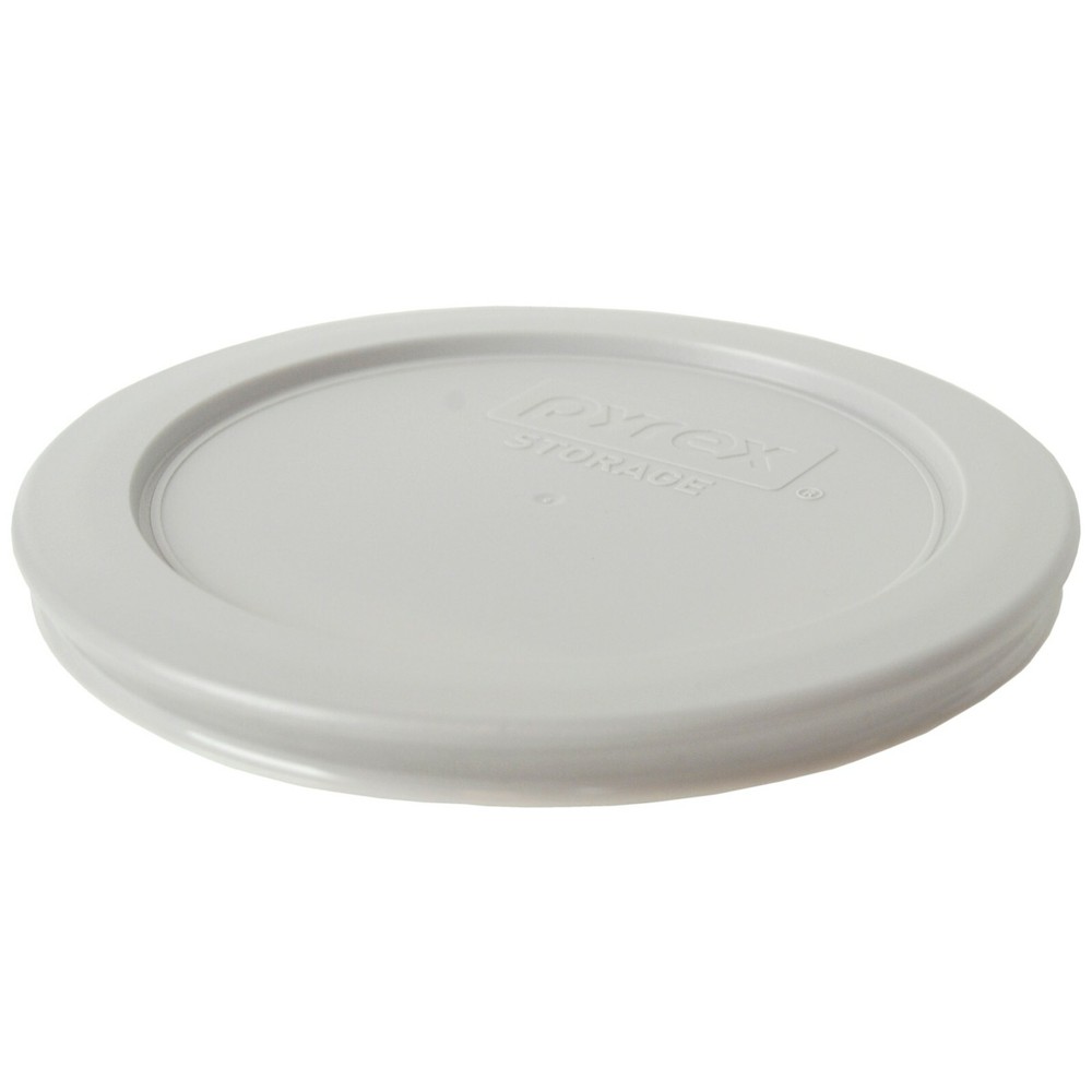 Pyrex 7200-PC Sleek Silver Round Plastic Storage Replacement Lid Cover (2-Pack)