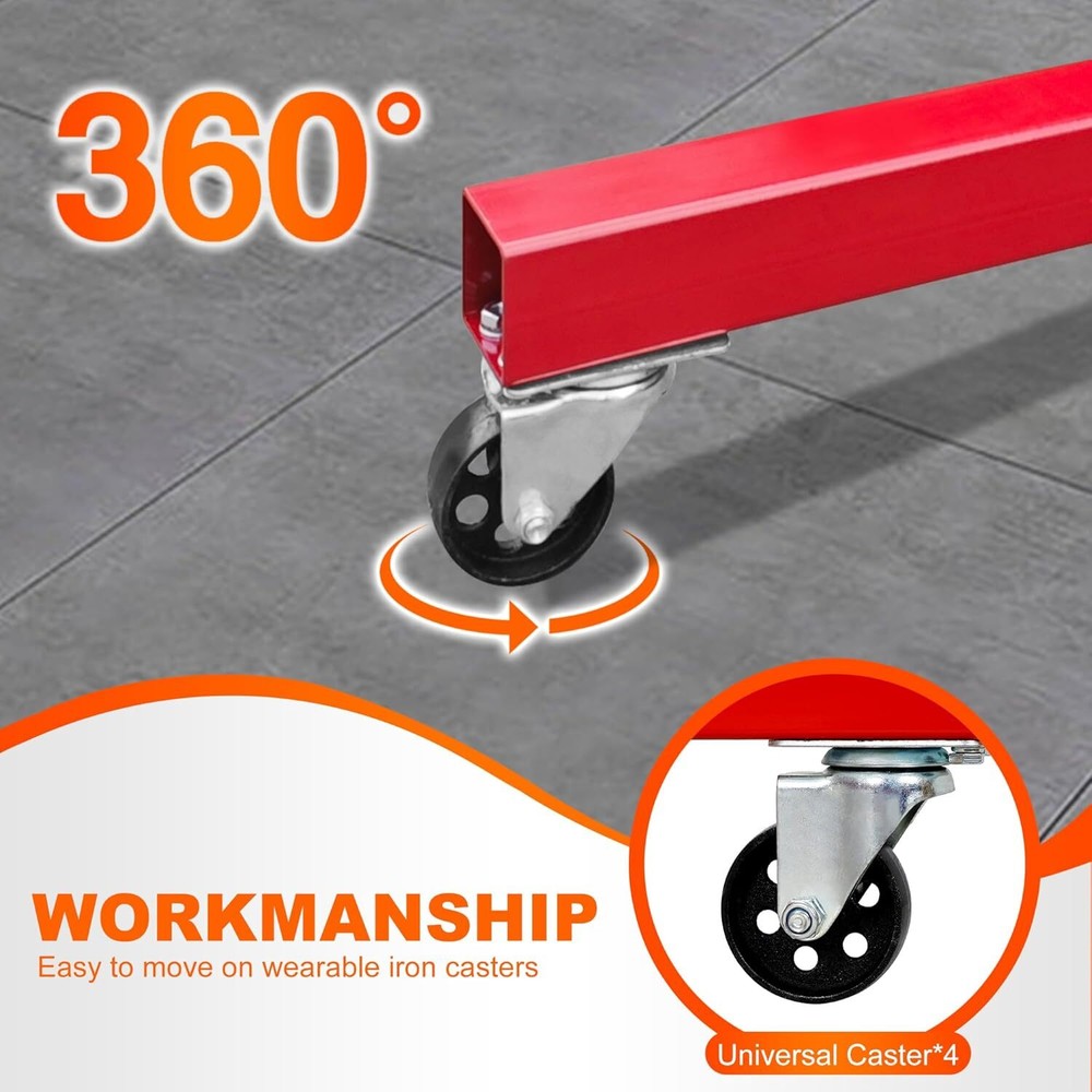 Engine Stand 1500LBS Capacity, 360 Degree Rotating Engine Run Stand w/4-Casters