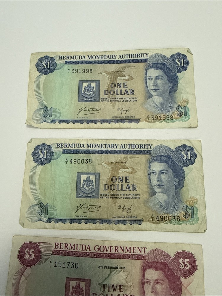 Vintage Foreign Money Lot Bermuda Soviet Union