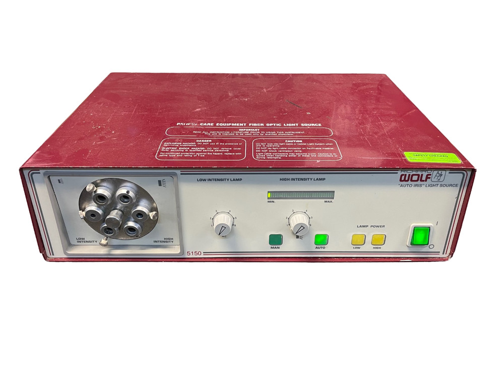 Richard Wolf 5150 Auto Iris Dual Lamp Endoscope Light Source Needs Bulb