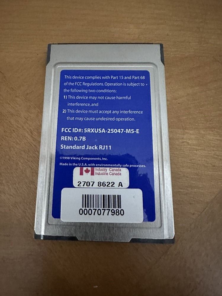 Viking Components 56K PC Modem Card 56K