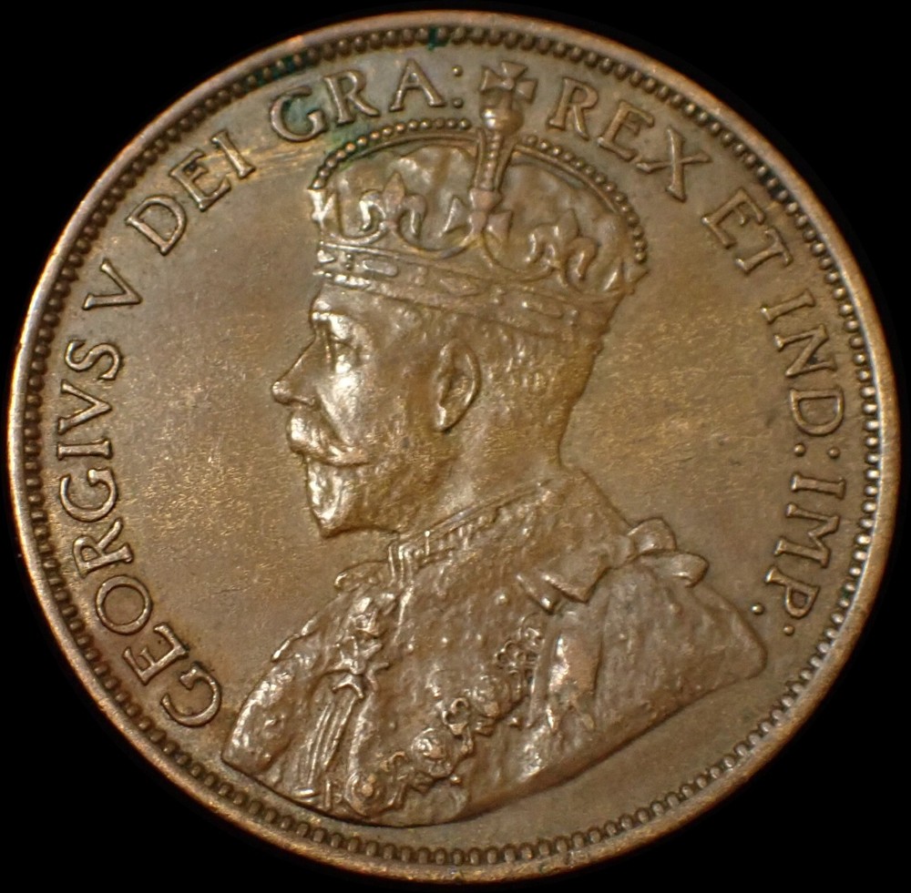 Canada One Cent 1912 George V Bronze Coin WCA 6103