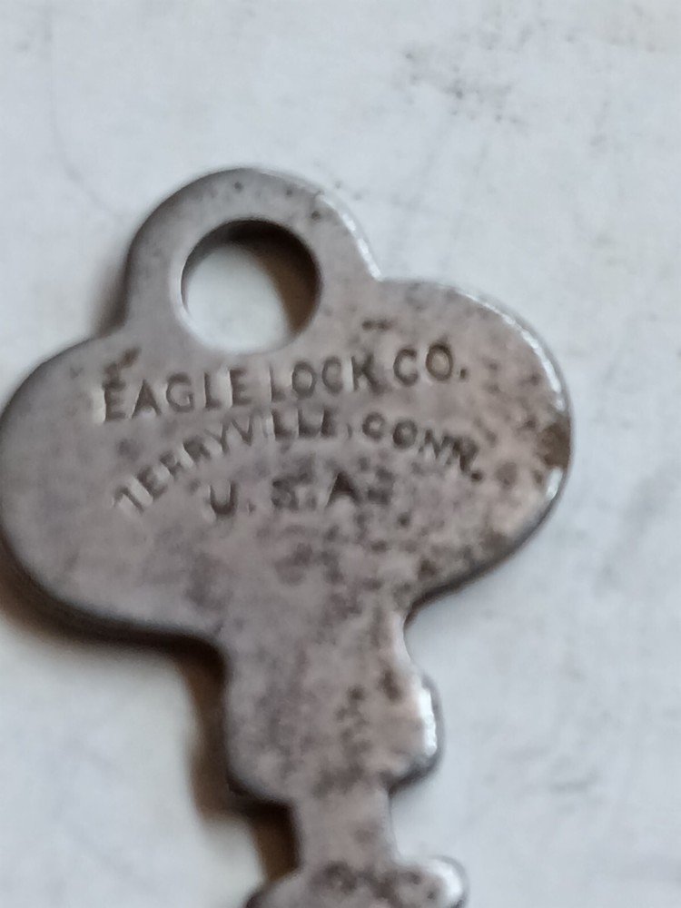 Antique Tiny Eagle Lock Co. Key. Very Old , Very Tiny.