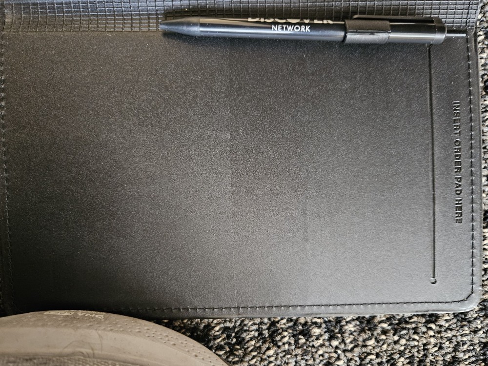 Discover Network Check Credit Card Server Book With Pen, Storage Restaurant