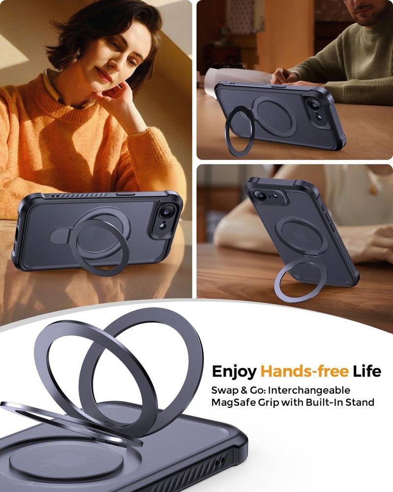 MOCCA for iPhone 17e Case & iPhone 16e Case with Magnetic Invisible Stand [Full