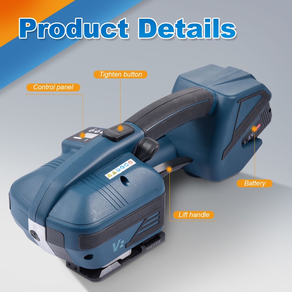 Electric Strapping Machine PP/PET Strapper Handheld Packing Tool Battery Powered