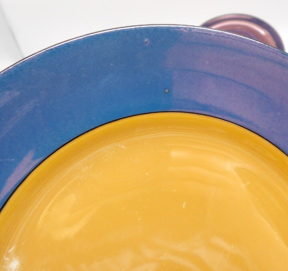 Vintage Phoenix China Setting for 2 Blue Orange Lusterware Plate Saucer Cup