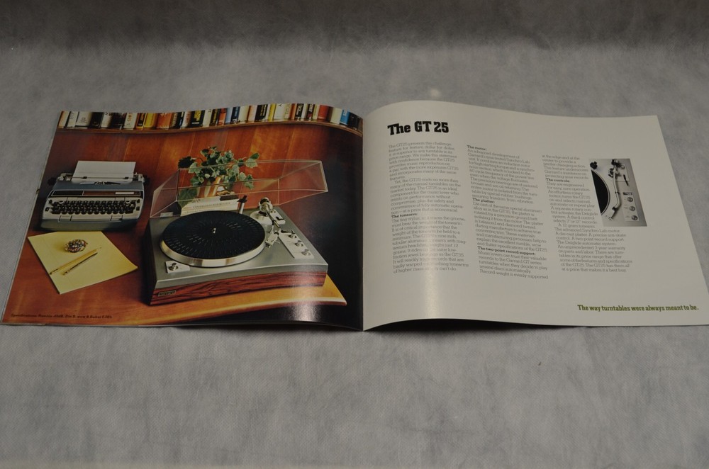 10 Data Sheets/Foldouts- Garrard &1 Foldout- Ferrograph. England. 1970s. Mint-