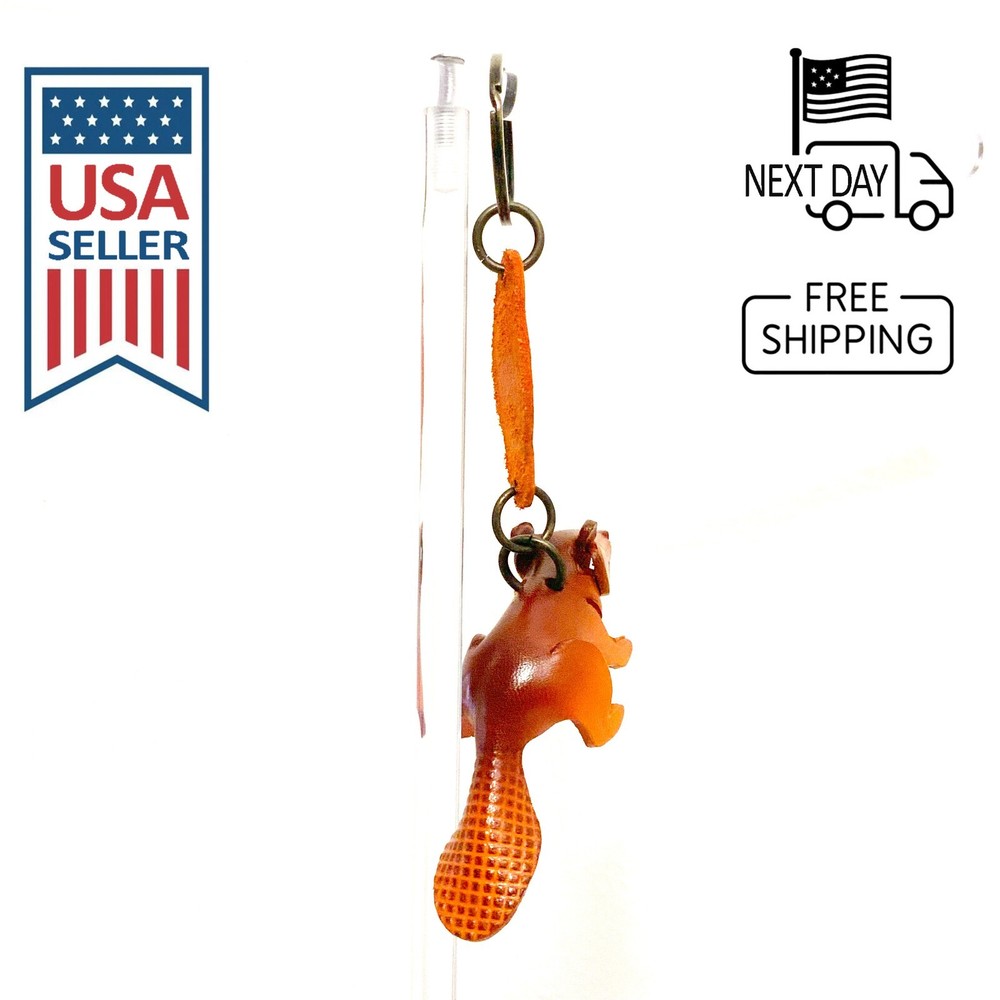 Beaver Handmade Leather Keyring