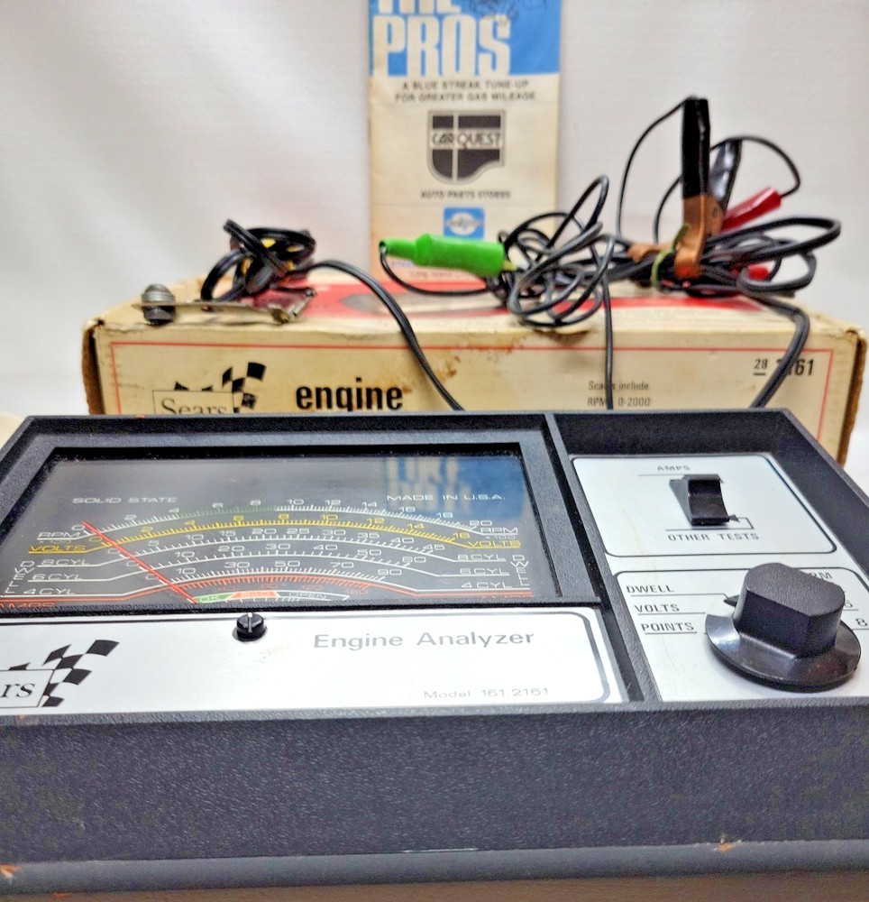 SEARS ENGINE ANALYZER M#282161,,1612161,PREOWNED TESTED ,WORKS, ORIGINAL BOX (B3