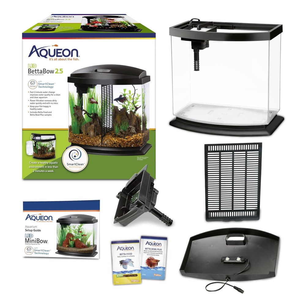 00800198 Aquarium BettaBow Led Blk 2.5G