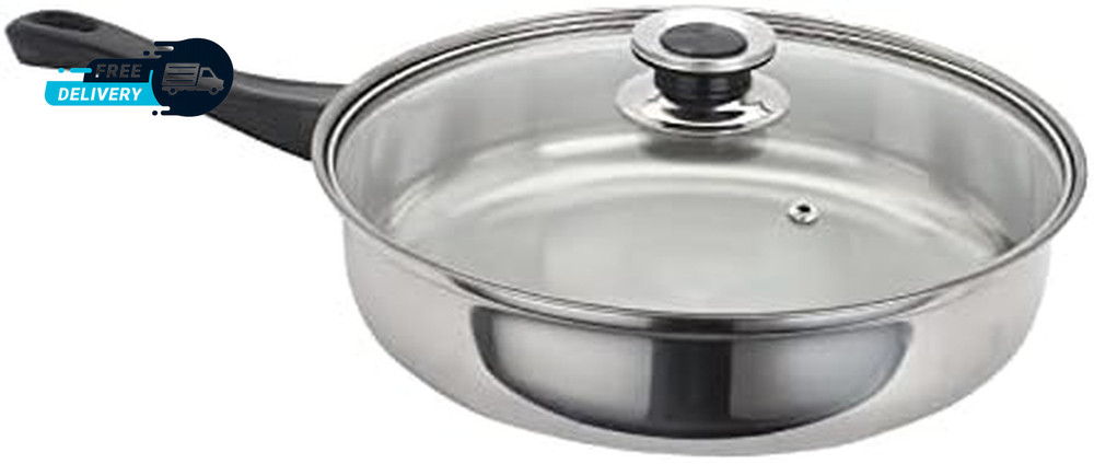 12 Piece Stainless Steel Cookware Set, Silver