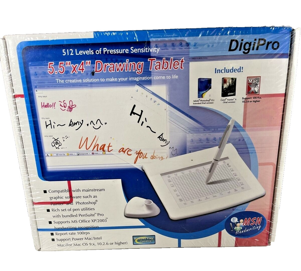 NEW SEALED DigiPro WP5540 5"x4" USB Graphics Drawing Tablet & Cordless Pen