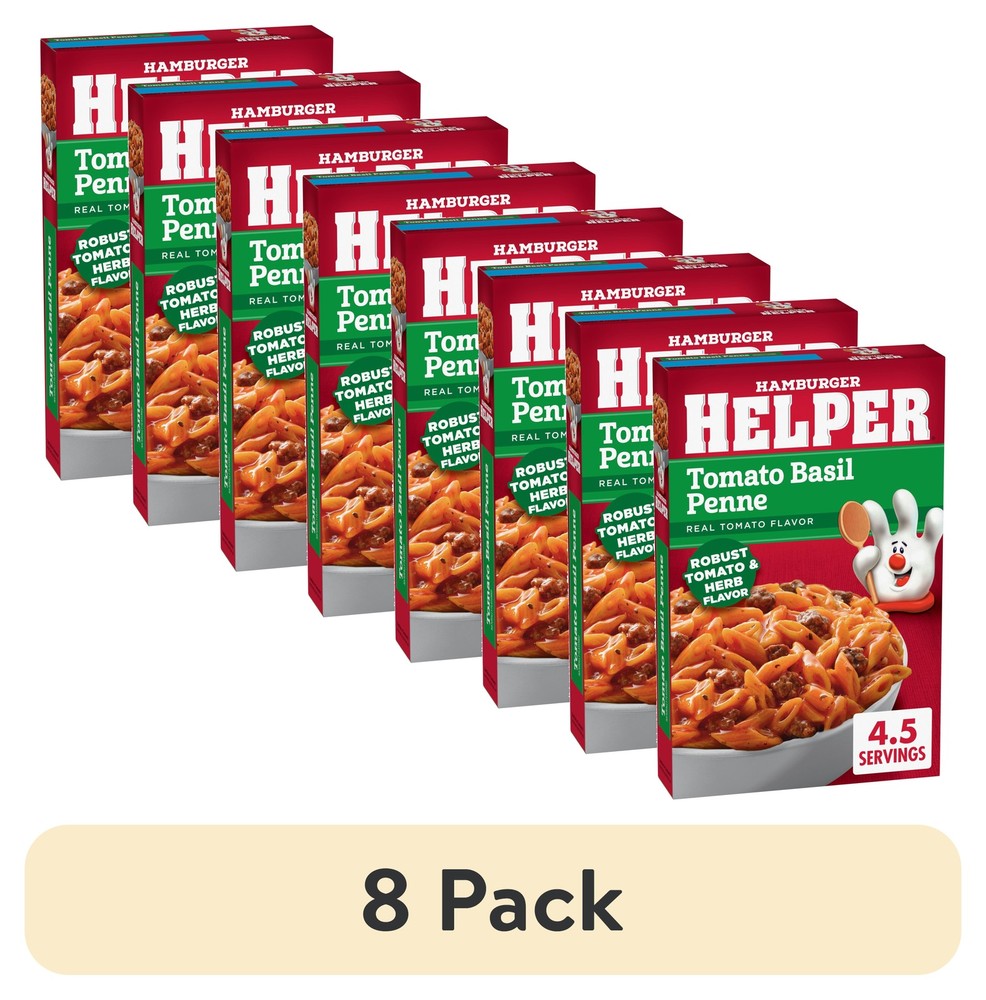 (8 pack) Hamburger Helper Tomato Basil Penne, 7.4 oz Box