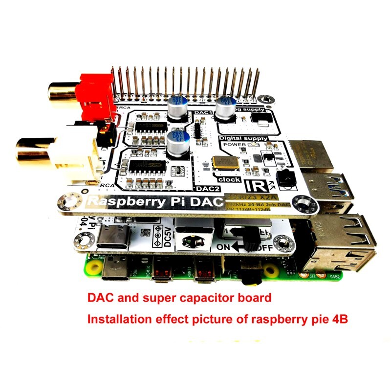 New volumio moode Raspberry Pi DAC Raspberry Pi 4B HIFI Dual Decoding DAC I2S