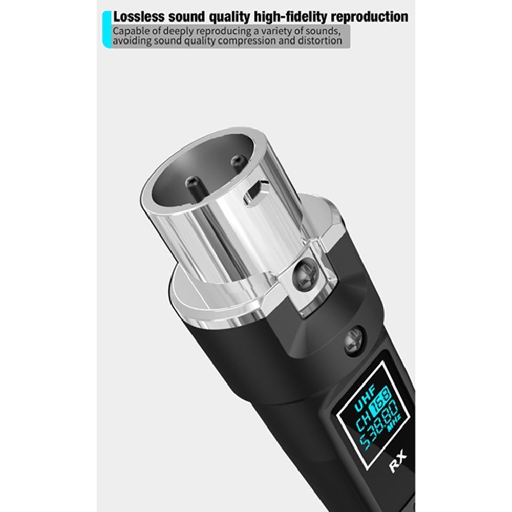 UHF Microphone System Adapter XLR Transmitter and Receiver for Dynamic2373