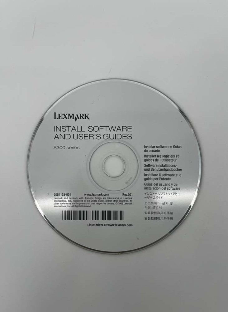 Lexmark S300 Series Printer Software Installation Software Disc CD ROM Replace