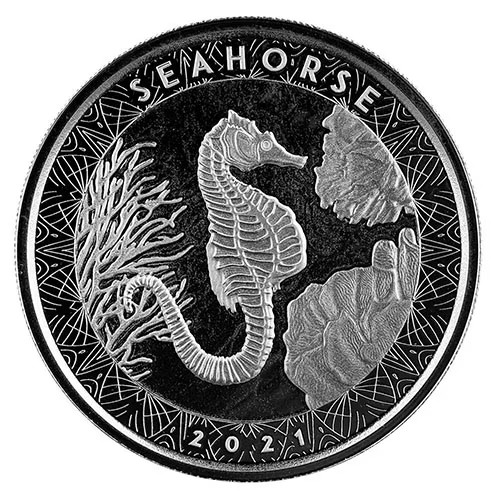 2021 Samoa Seahorse 1 oz Silver BU