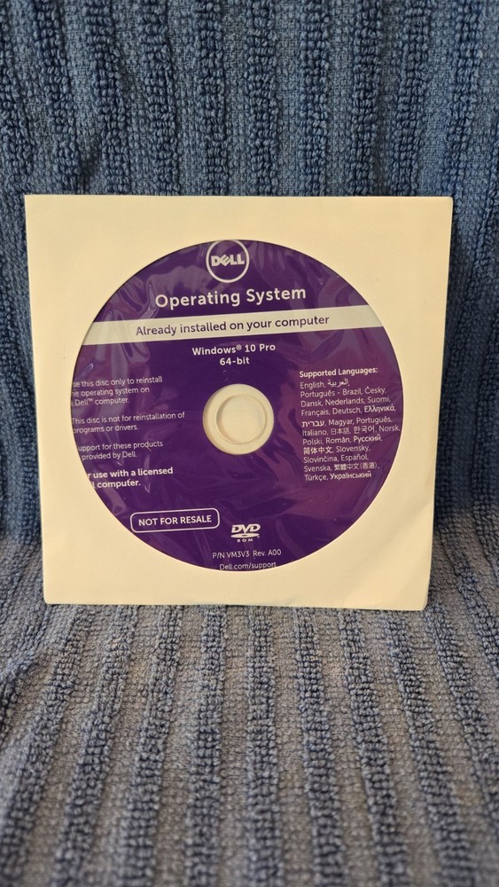 Dell Windows 10 Pro 64-bit operating system reinstallation DVD