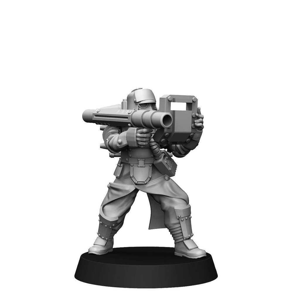 GRIM GUARD ARMORED SOLDIER WITH MISSILE LAUNCHER