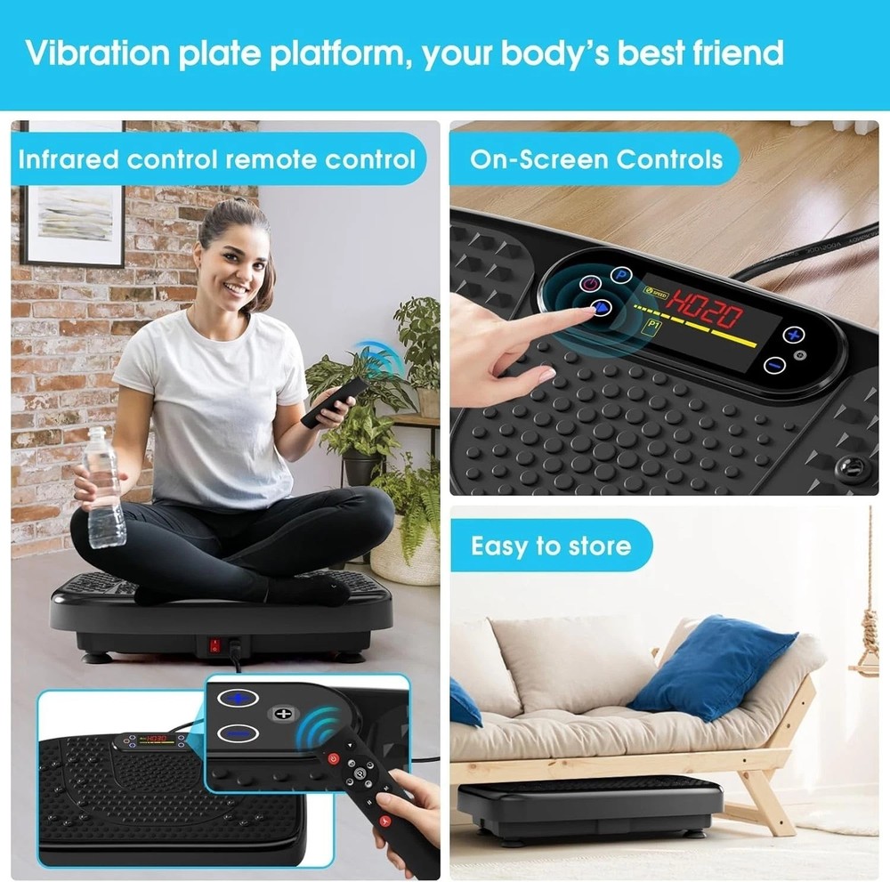 LED Display Vibration Plate Machine: 120 Programs for Ultimate Strength Training