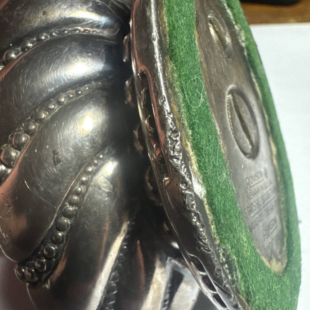 Vintage Silver Plate RONSON CROWN Table Lighter US