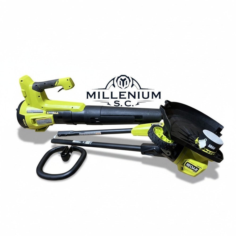 RYOBI 18V ONE+ Cordless String Trimmer & Jet Fan Blower Combo Kit - OPEN BOX