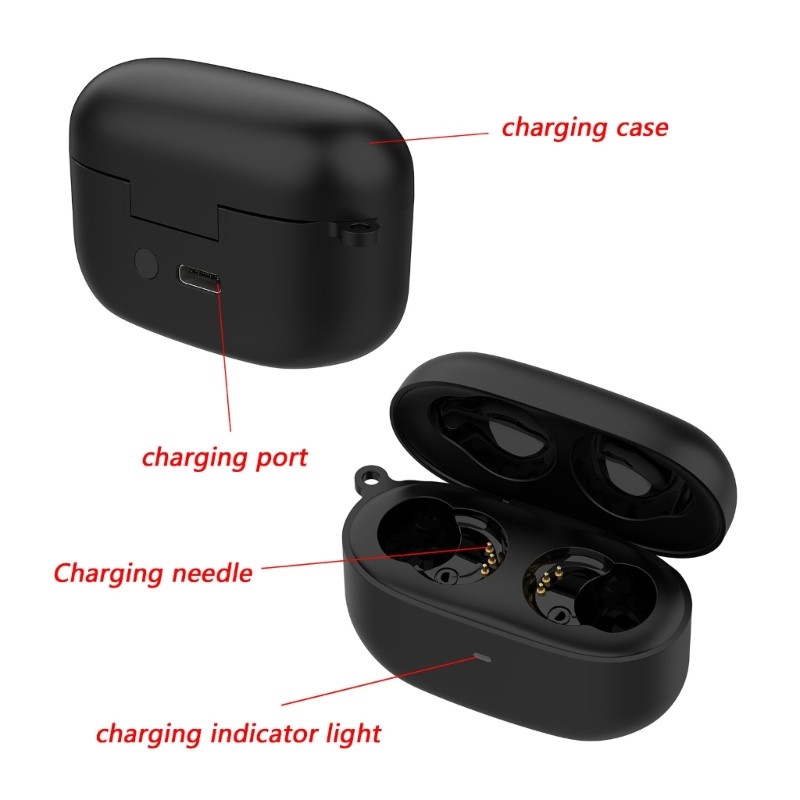Protective Charging Case With LED Status Light For In Ear Device Earbuds Storage