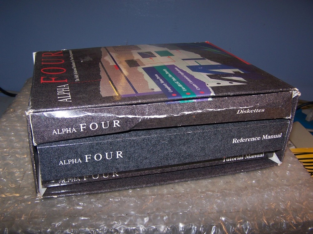 Vintage Alpha Four DBase Compatible Software on 5.25 Disks for PC