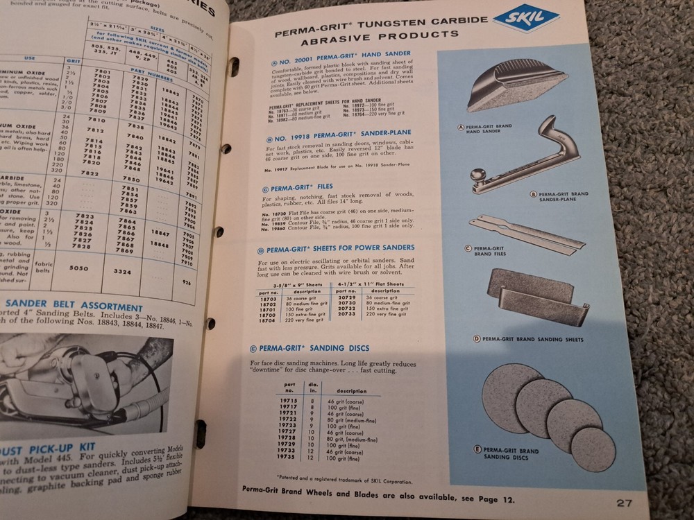 Vintage Skil Power Tools 1962 Saws Hammers