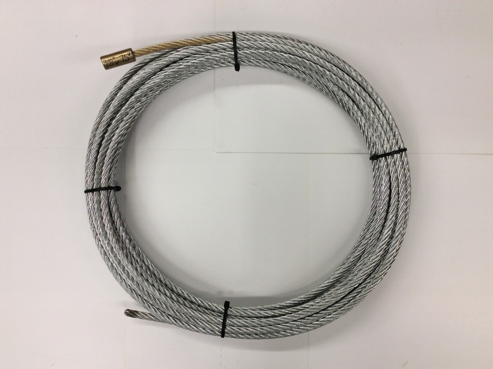 Water Service Line Slitter Trenchless Puller Pipe Replacement Cable 3/8” X 75’
