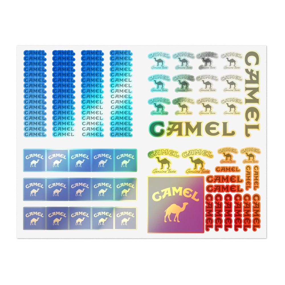 Camel Cigarette Logo Sticker Decal Sheet Variety Sizes