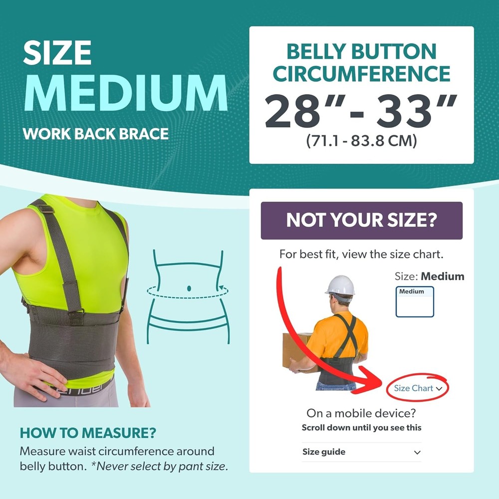 Work Back Support Brace for Construction Warehouse Moving Heavy Duty Lifting