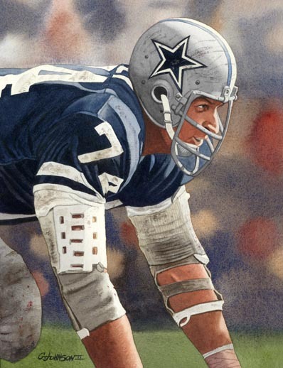 BOB LILLY DALLAS COWBOYS ART PRINT