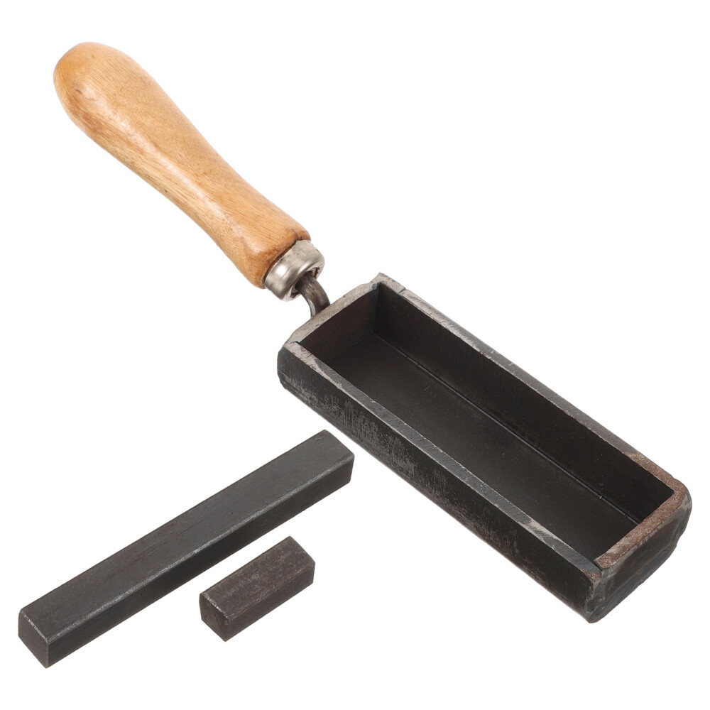 1 Set Strip Shape Iron Ingot Mold Casting Mold For Melting Refining With Handle