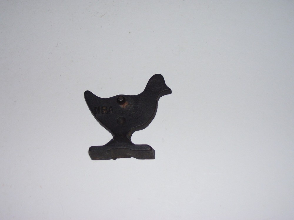 Vintage Cast Iron NRA Chick Target