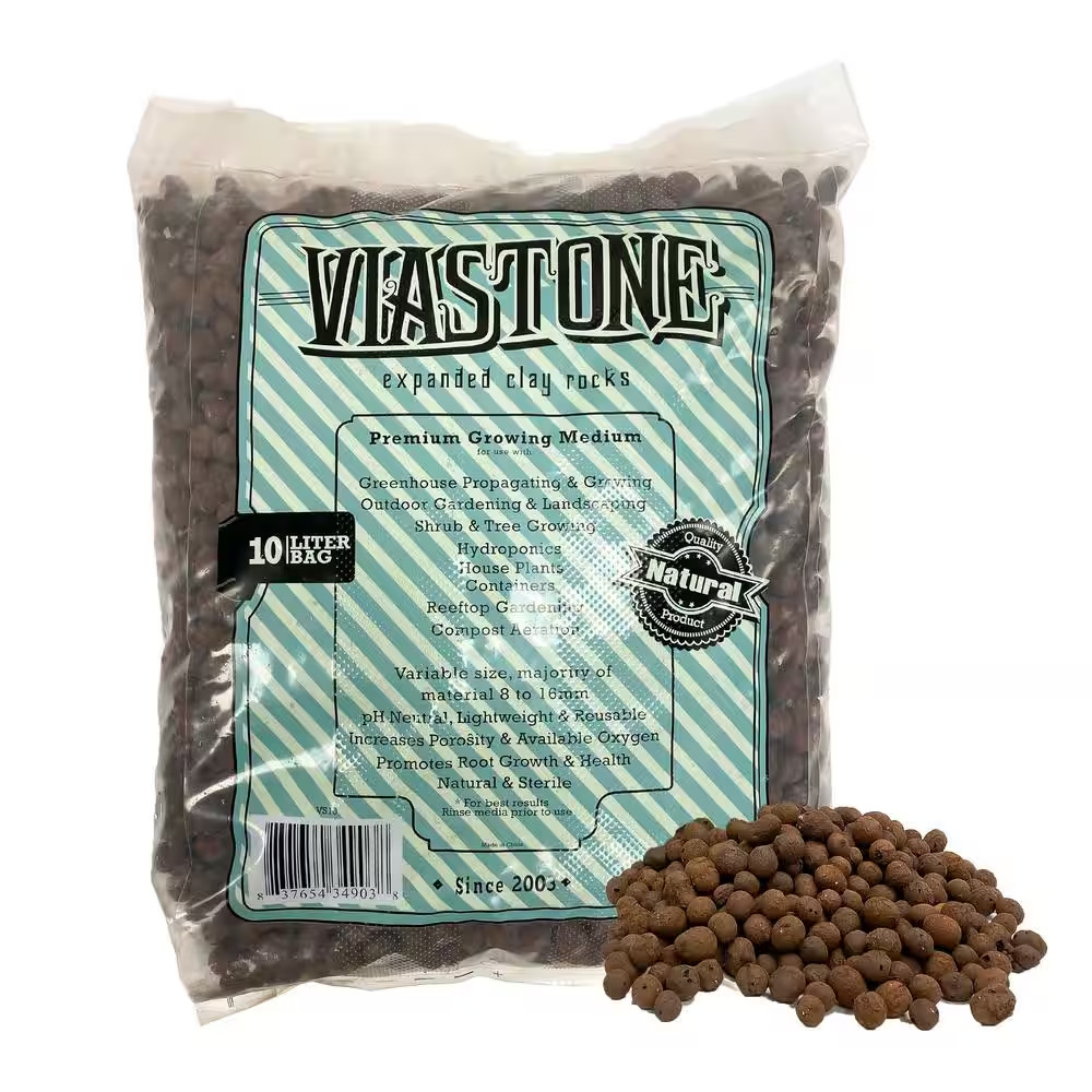 10 Liter Hydroponic Gardening Medium, Grow Rock, Expanded Clay Pebbles