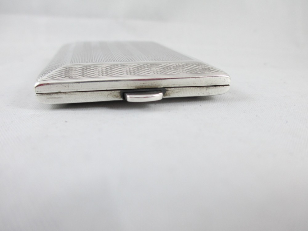 ART DECO SOLID SILVER, GEORGE V MATCH BOOK CASE, WILLIAM NEALE, BIRM. 1925