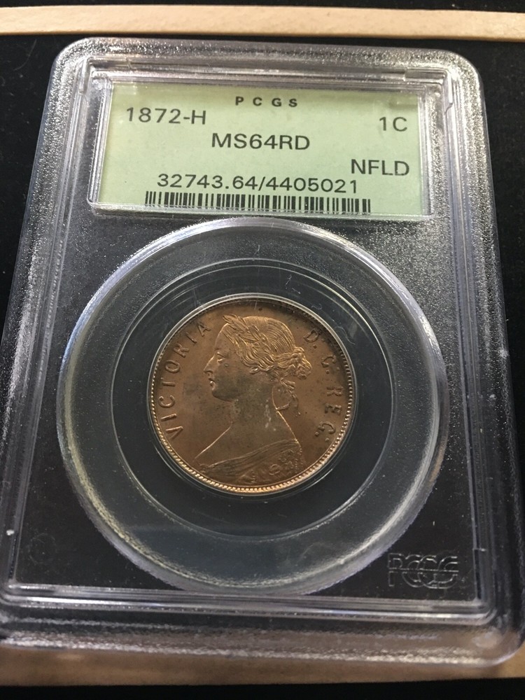 1872H   PCGS Graded ,  Large ¢1 Cent, **MS-64** #5021