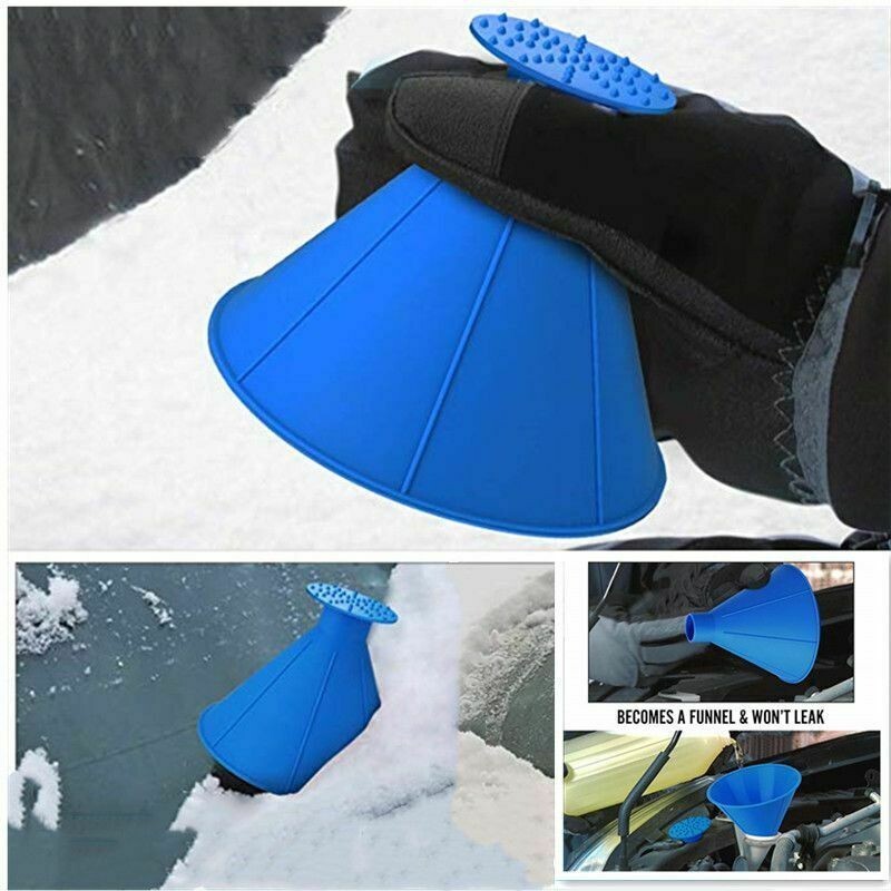 US Car Windshield Magic Ice Scraper Tool Cone Shaped Outdoor Funnel Remover Snow